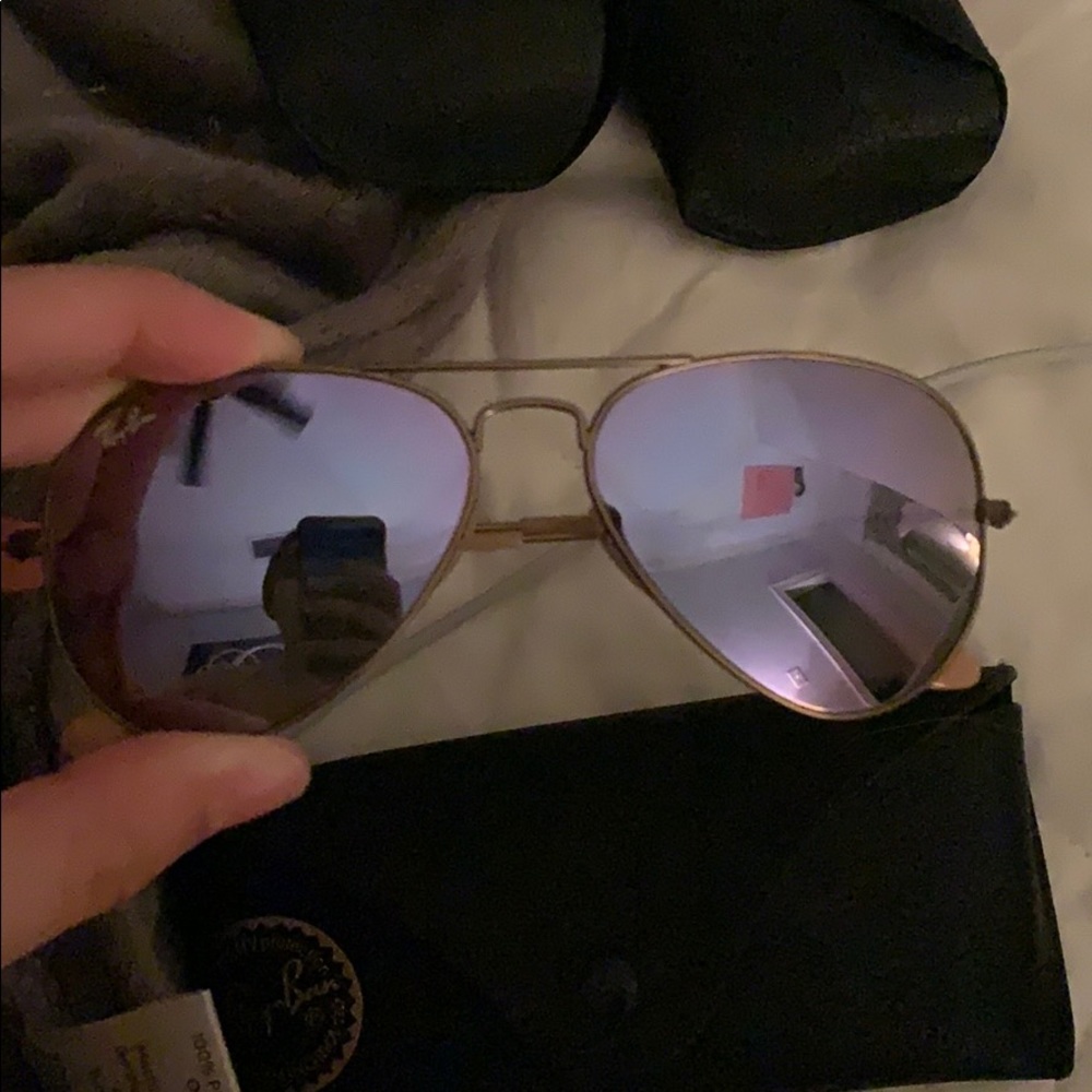 Purple ray ban aviators